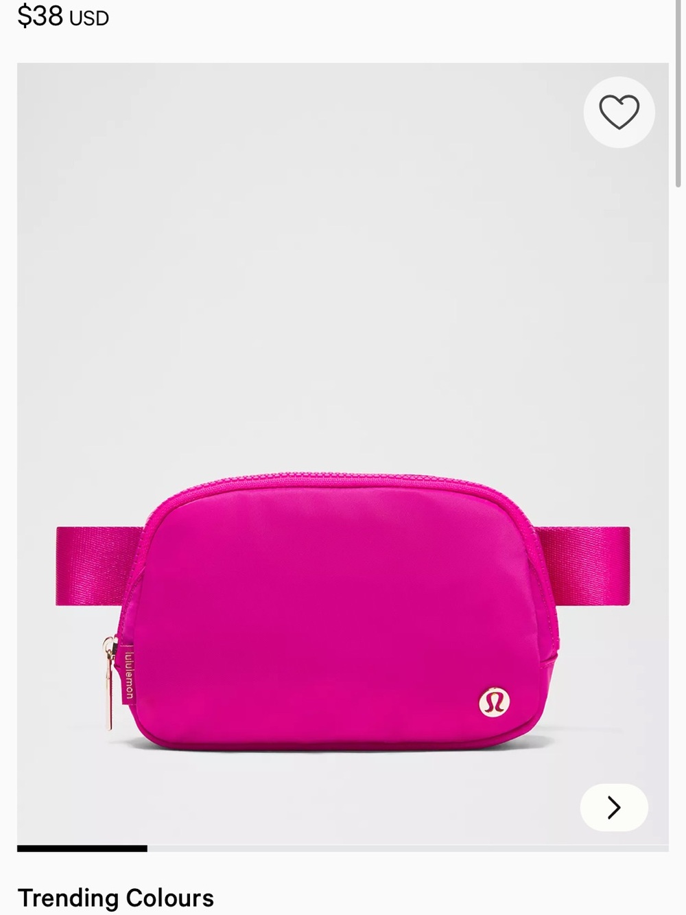 lululemon athletica Hot Pink Crossbody Belt Bag - Picture 2 of 2